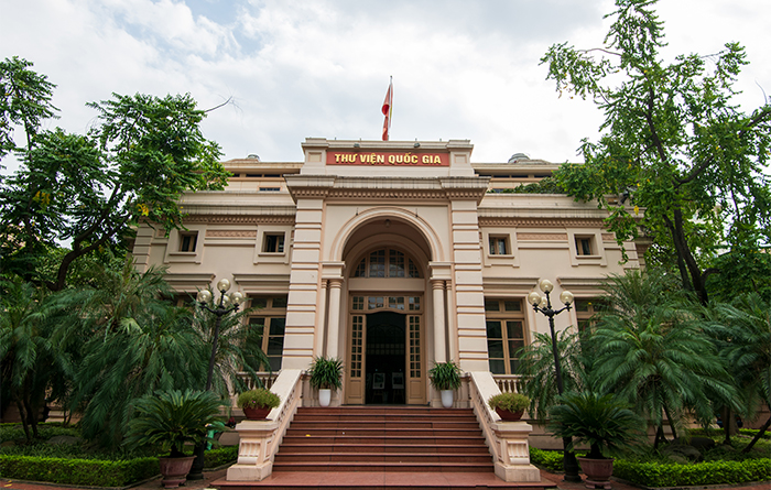 越南國家圖書館外觀。
