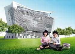 新北市立圖書館新館落成設計圖。